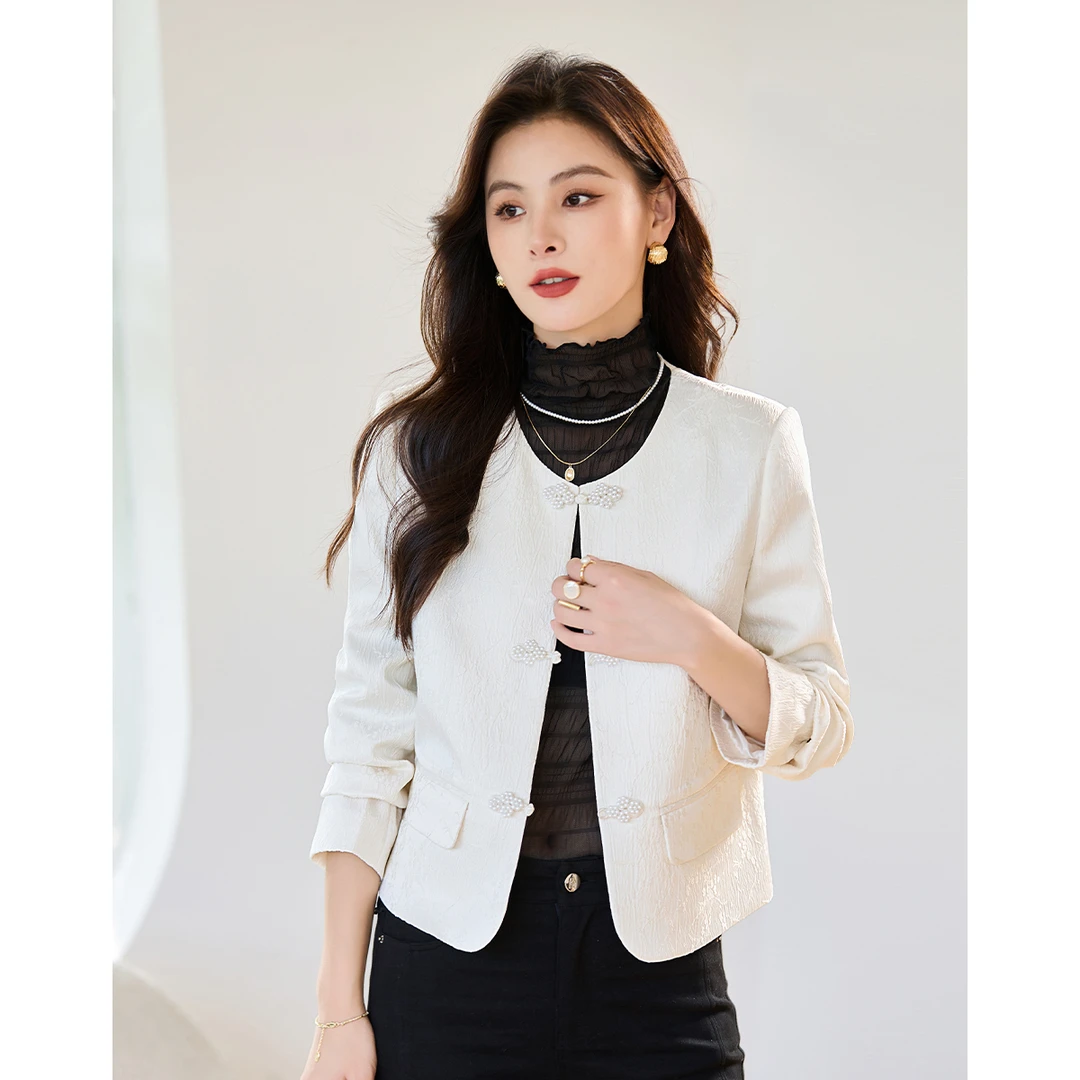 复古盘扣法式小香风女式外套1389