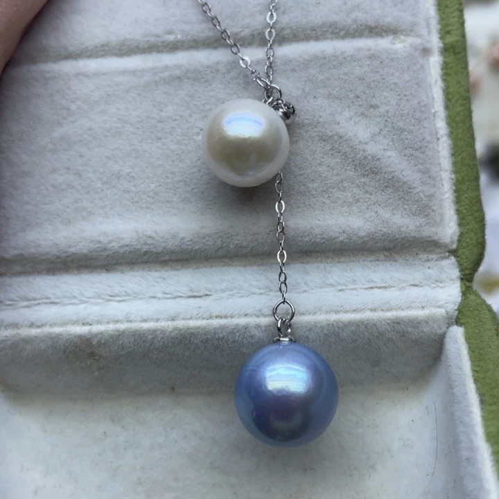 淡水珍珠套链银S925镶嵌