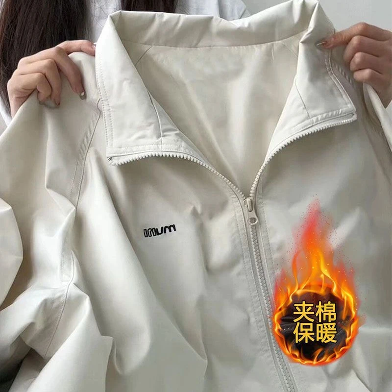 学生宽松休闲百搭初秋冲锋衣夹克上衣潮复古风衣外套美式夹克