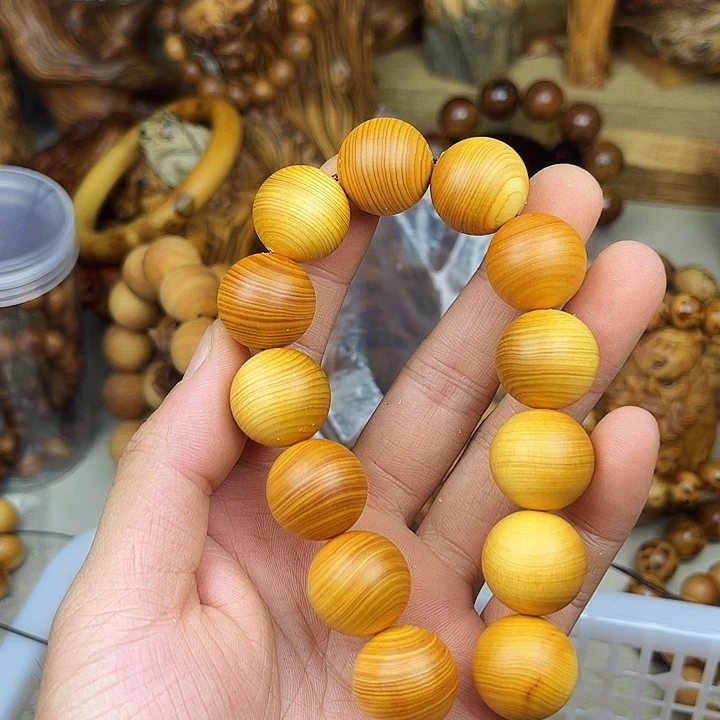 柏木（崖柏）手串/手链抠**汉18太行鸡油黄