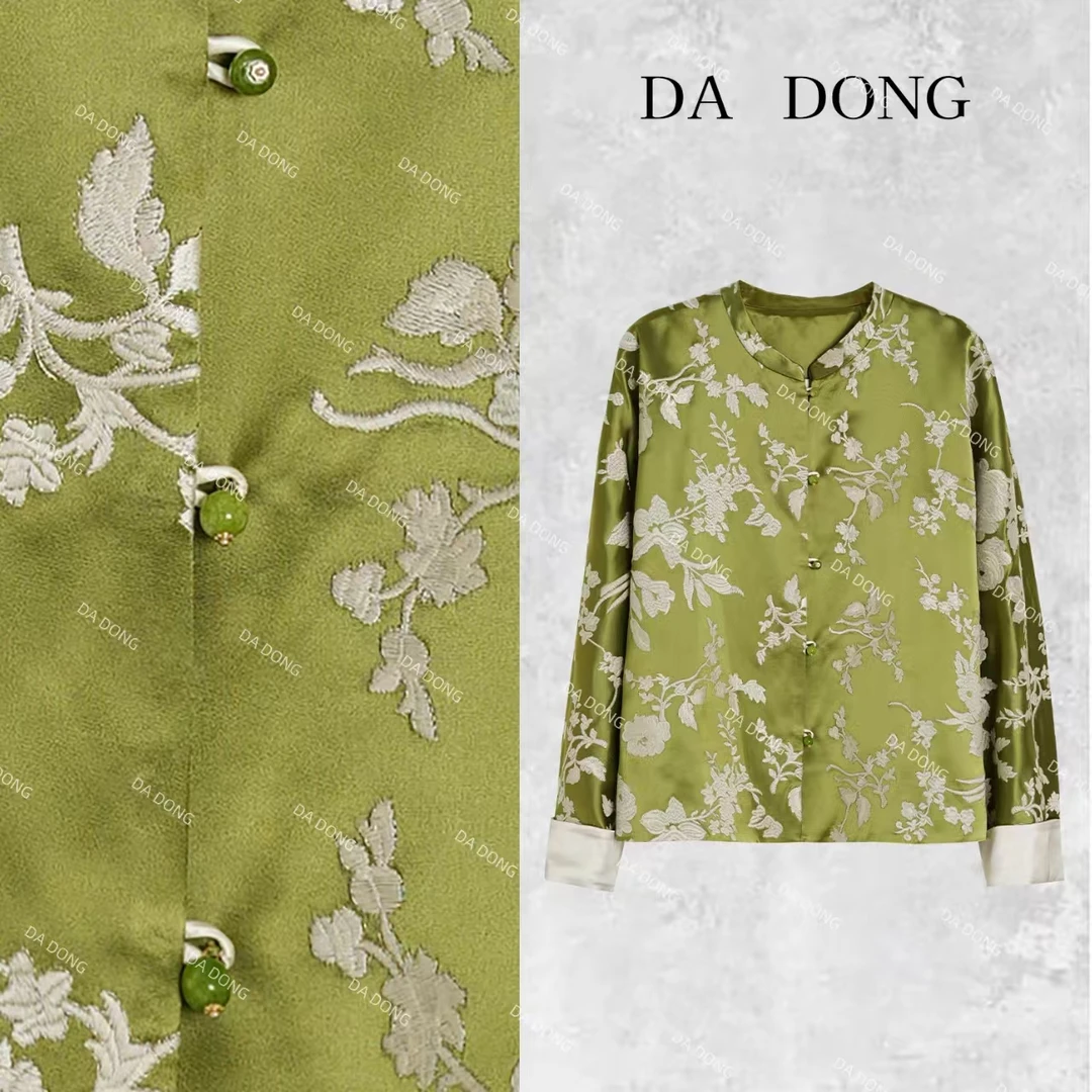 海棠花开--新中式国风气质时尚百搭碎花长袖复古高定轻奢提花外套