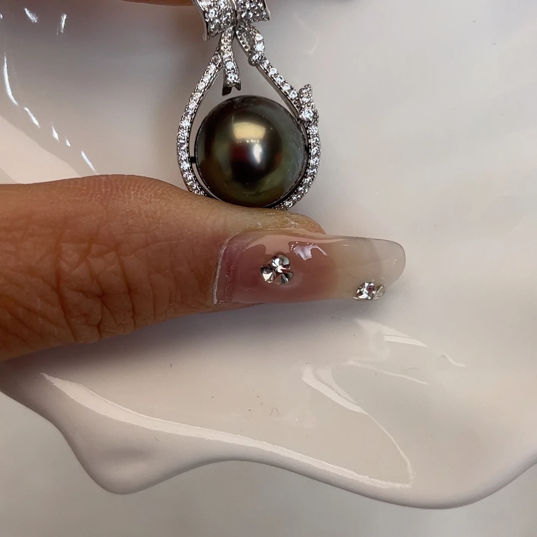 海水珍珠吊坠(不含链)银S925镶嵌