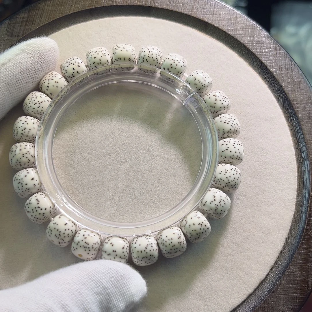 星月菩提手串原生态原白星月一物一图