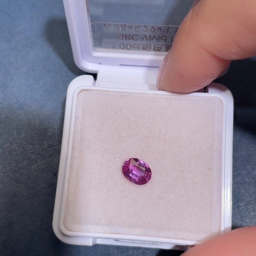 彩色蓝宝石裸石未镶嵌1ct粉蓝宝grc 特价