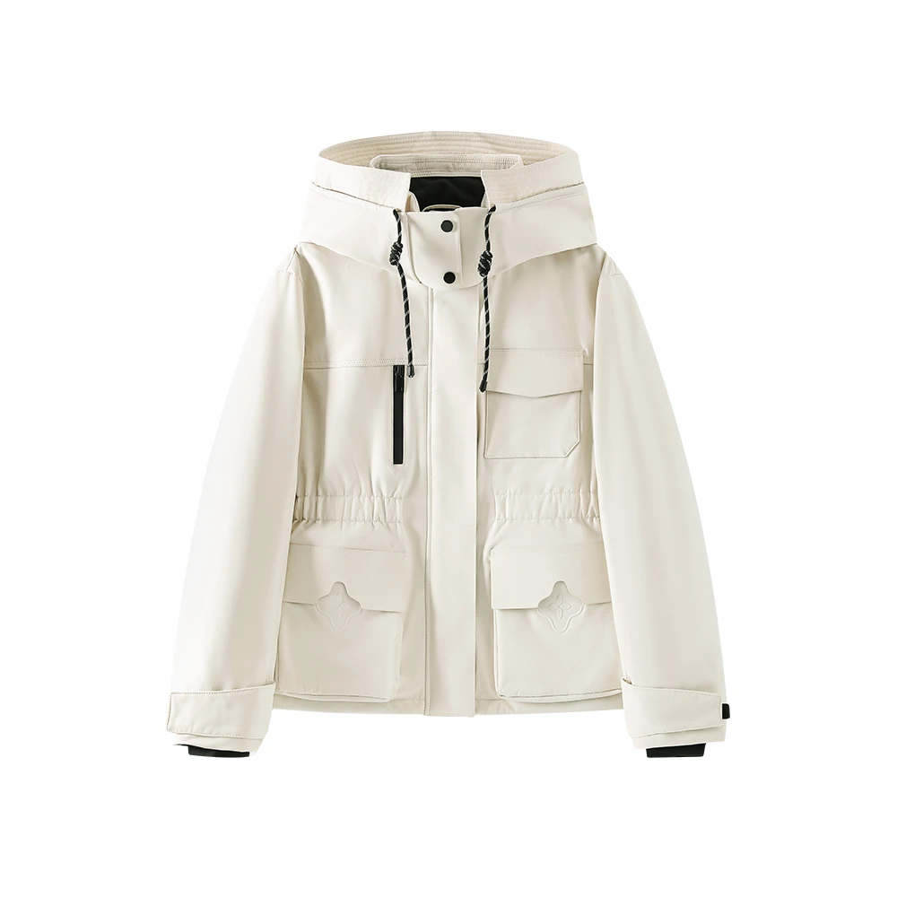 冬季时尚工装风连帽百搭羽绒外套7755