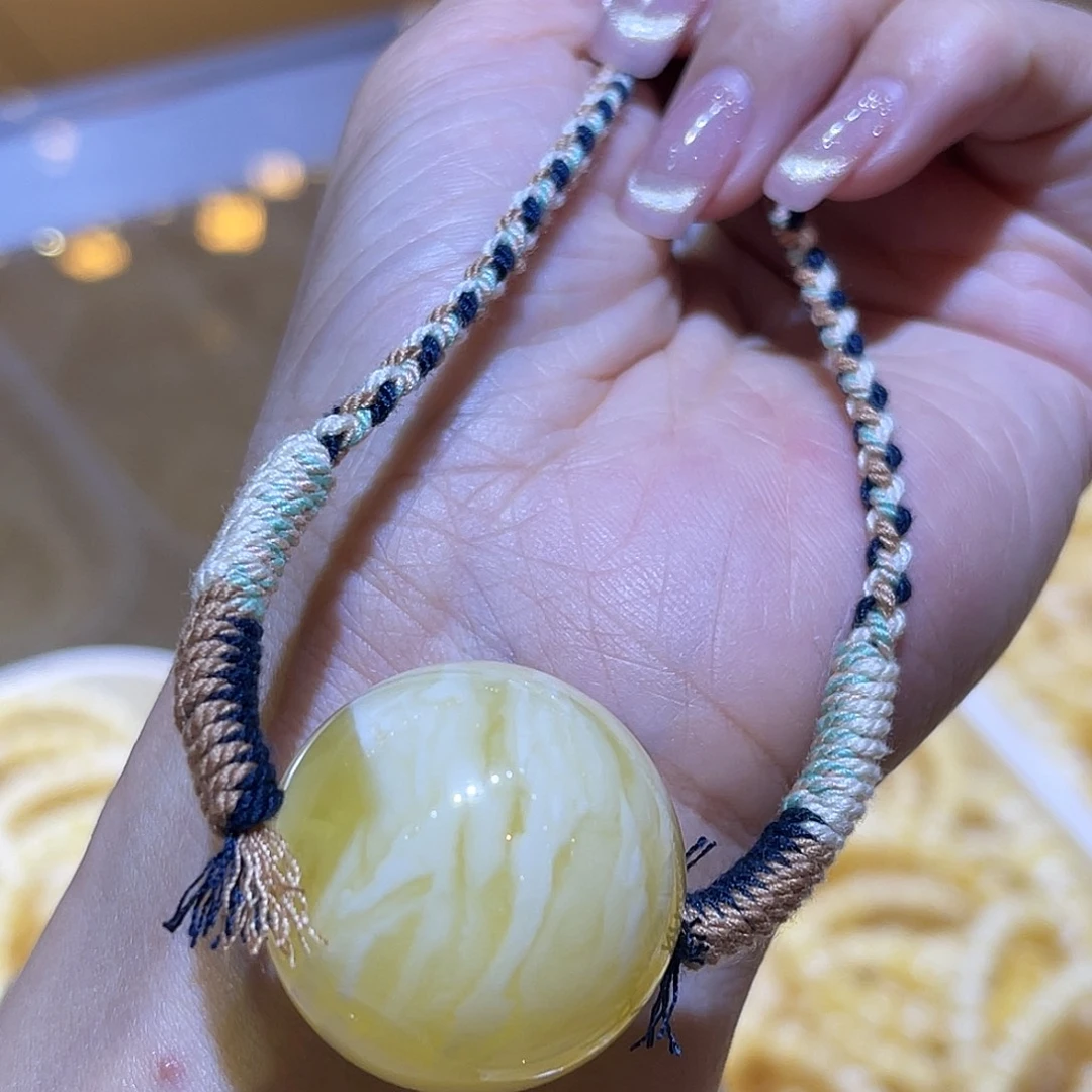 琥珀未镶嵌手链蜜蜡吊坠