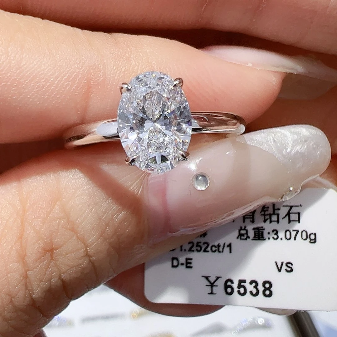 实验室培育钻石18K金镶嵌1.252