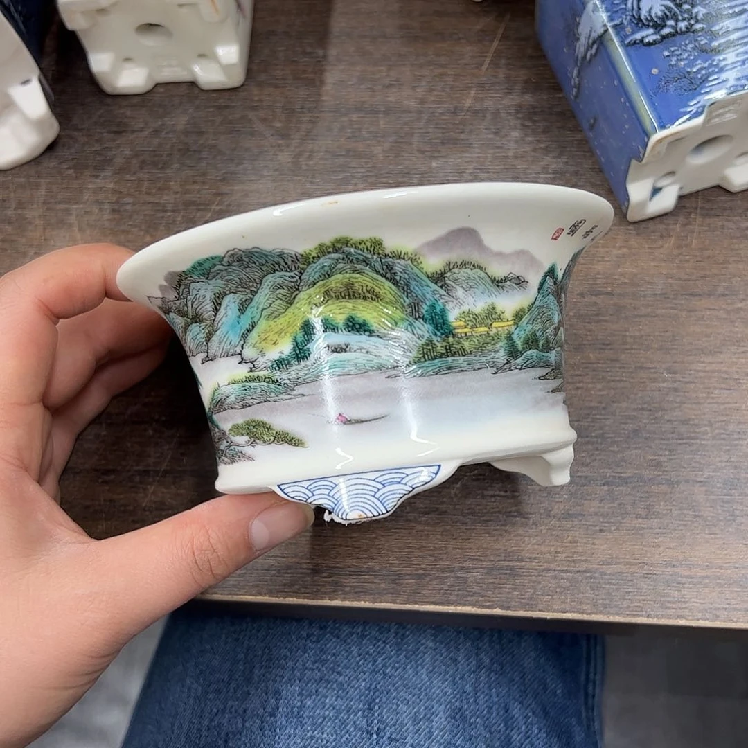 紫砂花盆430号瑕疵13/6.5cm