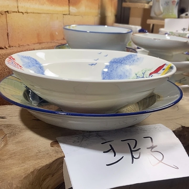 微瑕 景德镇手绘高温釉下彩