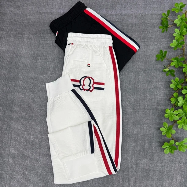 8892夏季男士轻奢欧货时尚潮流百搭舒适休闲冰棉束脚卫裤