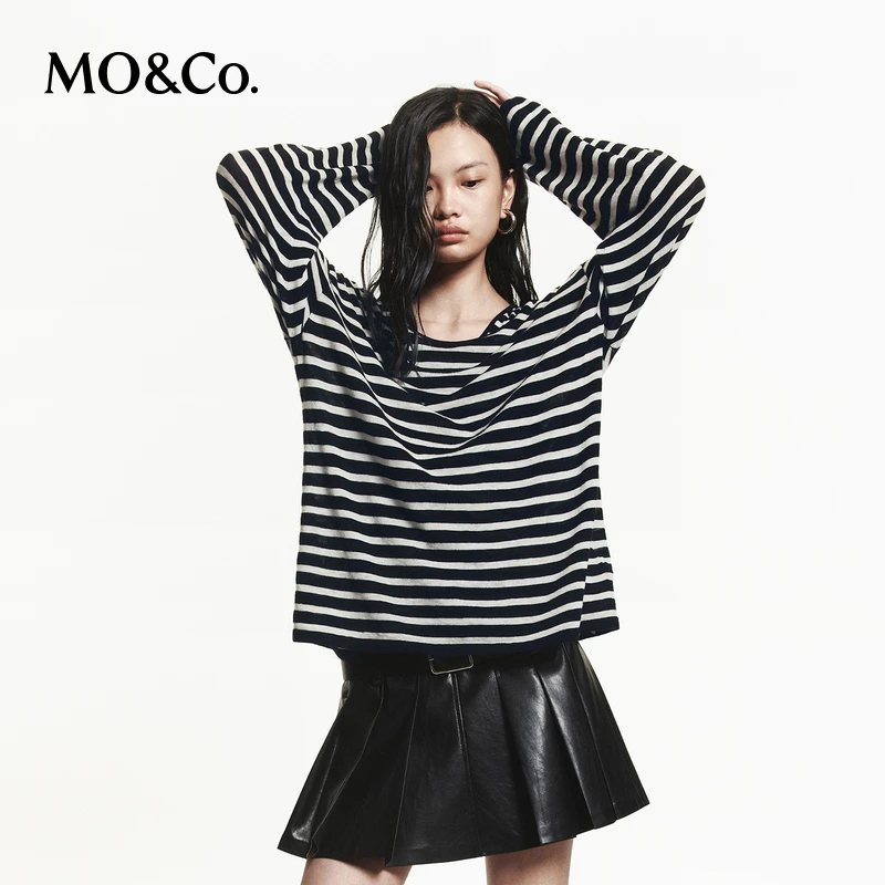 MOCO秋季绵羊毛慵懒两件套背心针织衫MBD3SWTK02