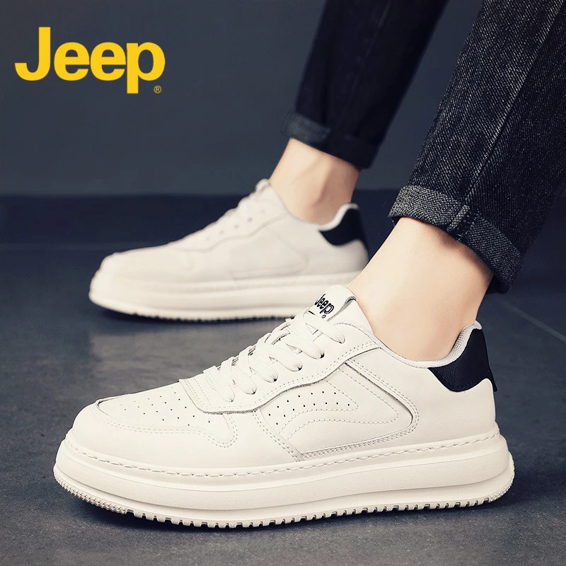 JEEP吉普小白鞋男士板鞋2025新款运动软底百搭休闲鞋子男鞋夏季款