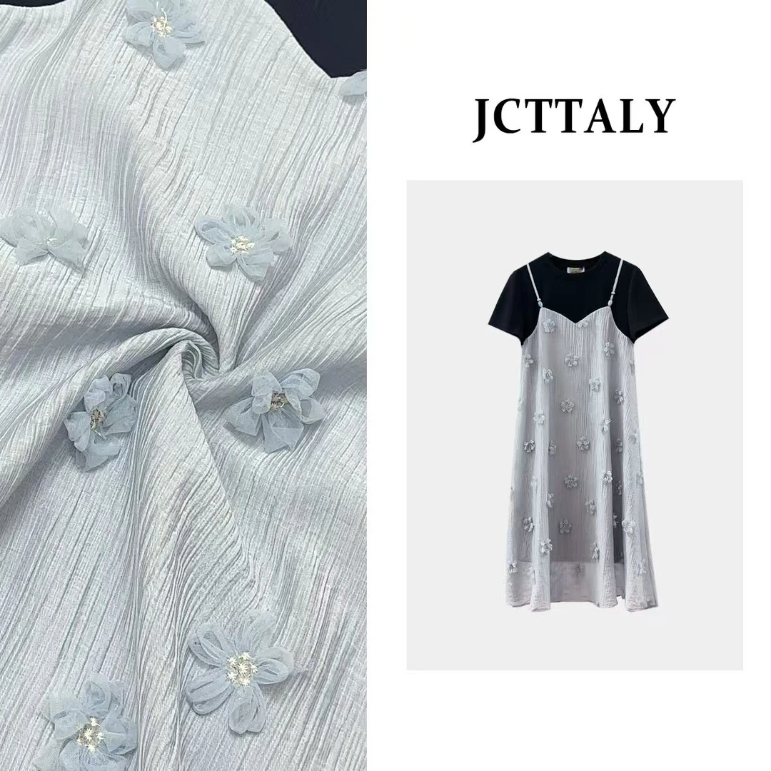 【FF专属】【54】【蝴蝶效应 假两件短袖连衣裙微胖显瘦连衣裙JC-A2942