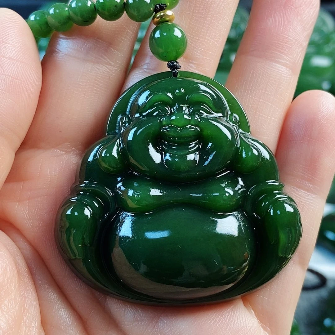 和田玉（碧玉）未镶嵌颈饰48mm