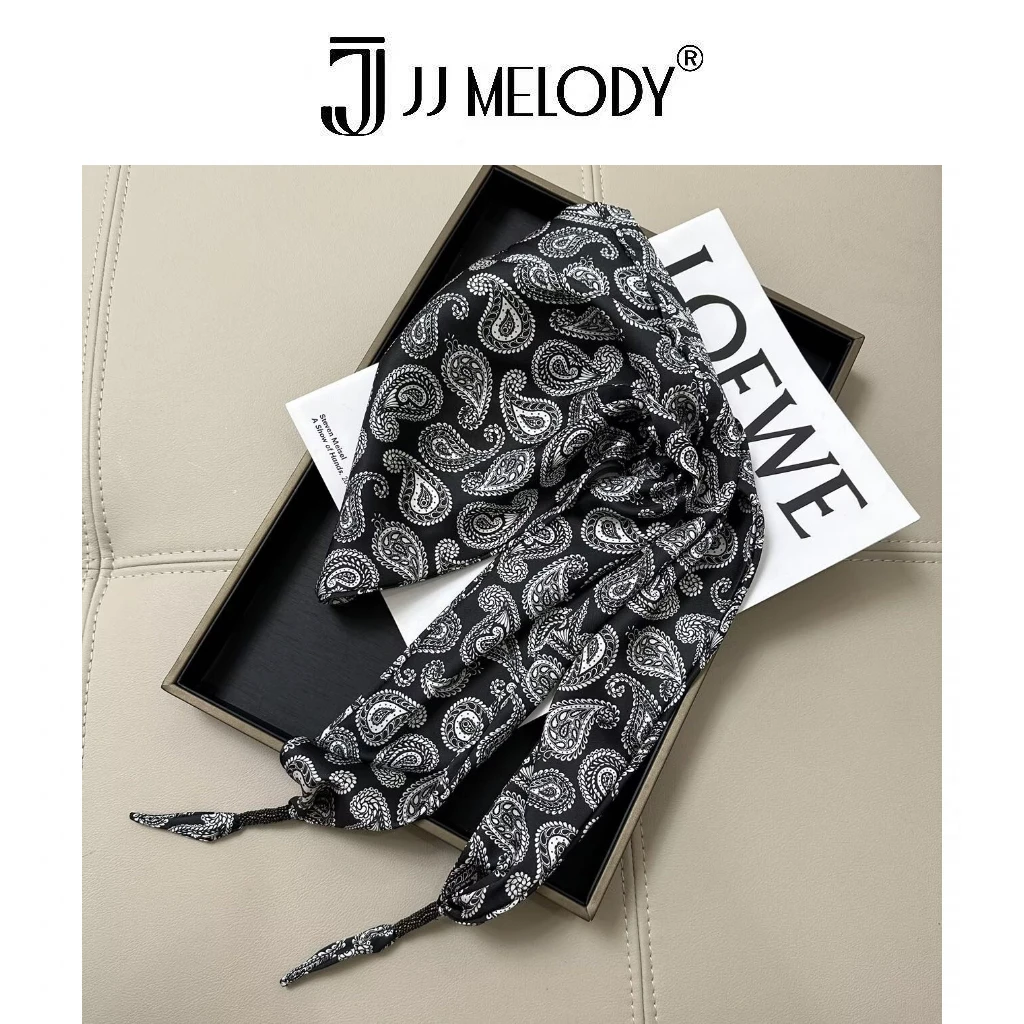 JJ Melody【80%莱赛尔天丝】腰果老钱风三角巾Y