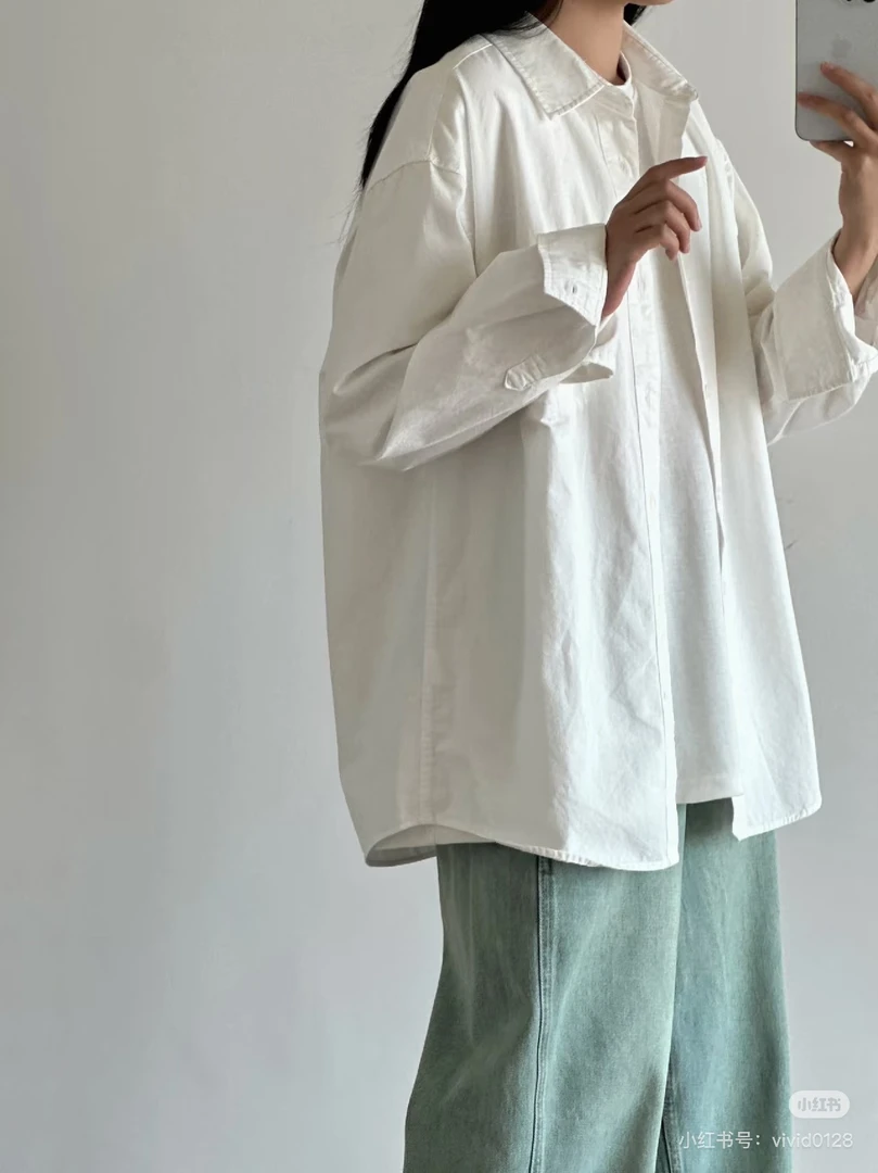 芊茹  时尚百搭通勤韩版设计感休闲显瘦女装衬衣