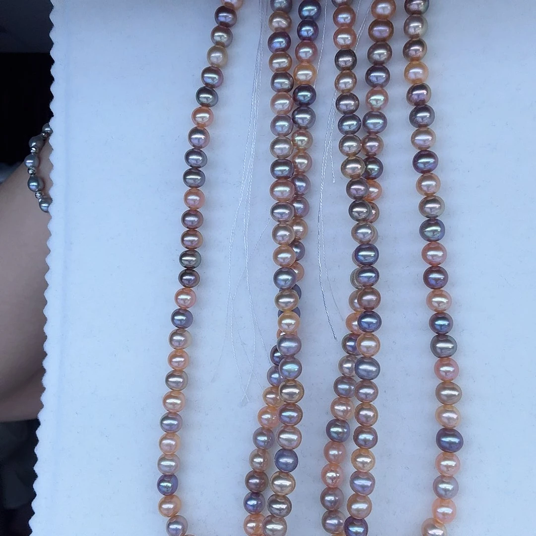 淡水珍珠未镶嵌颈饰无核糖果5.5-6