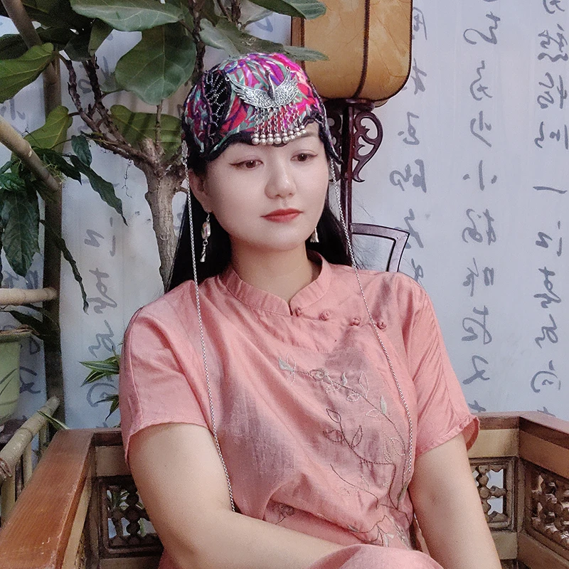 扶茶-原创设计-浣溪沙民族风老绣帽18