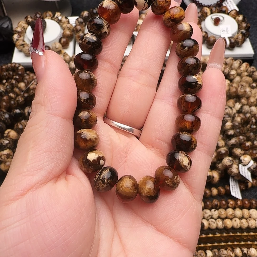 我***国琥珀未镶嵌手链抚顺琥珀