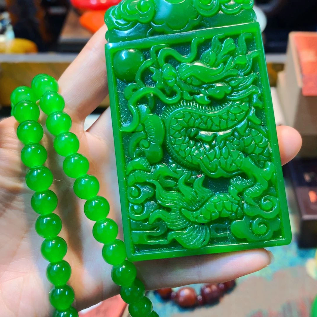和田玉（碧玉）颈饰未镶嵌噢噢哦噢哦噢哦噢哦喔