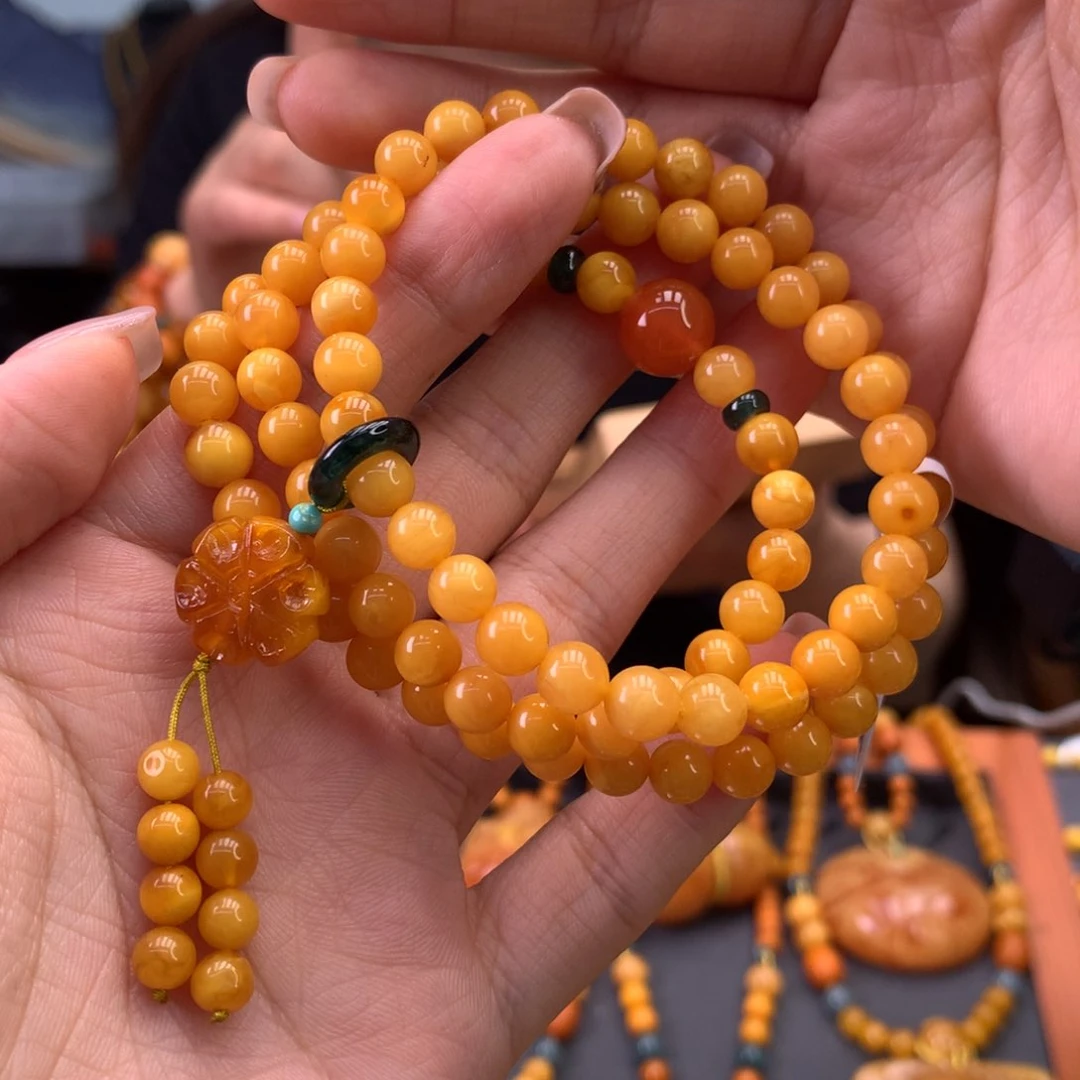 未镶嵌蜜蜡手串微瑕