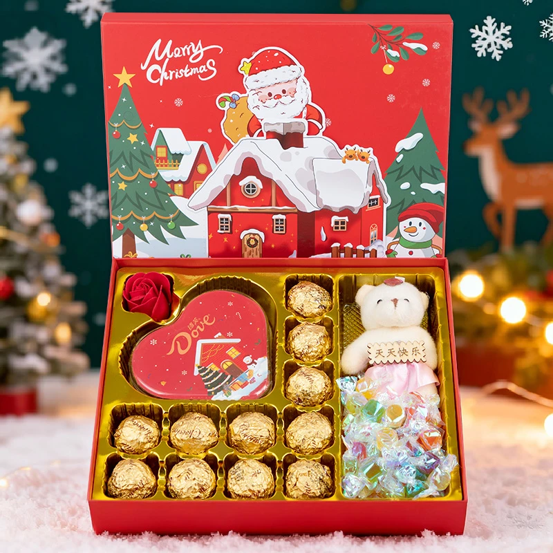 德芙【圣诞礼物】巧克力礼盒装送女朋友生日礼物送女生爱心糖果零食