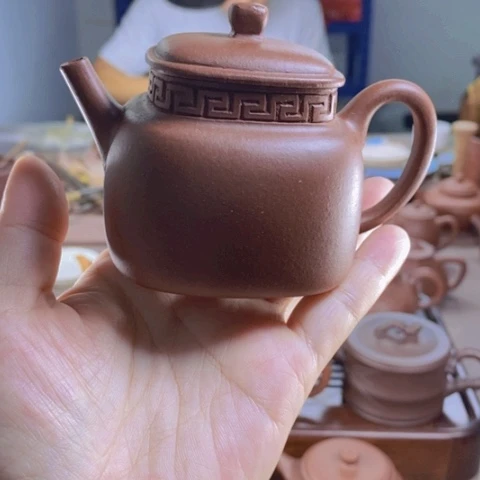 茶壶紫砂虎**威言心紫砂壶150c c