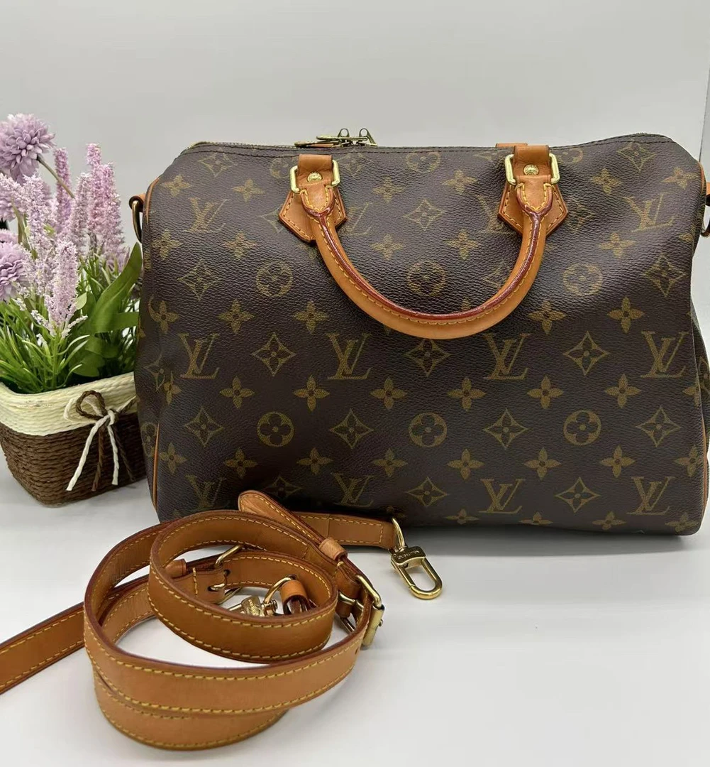 95新 LouisVuitton/路易威登 路易威登c1323老花sp35波士顿