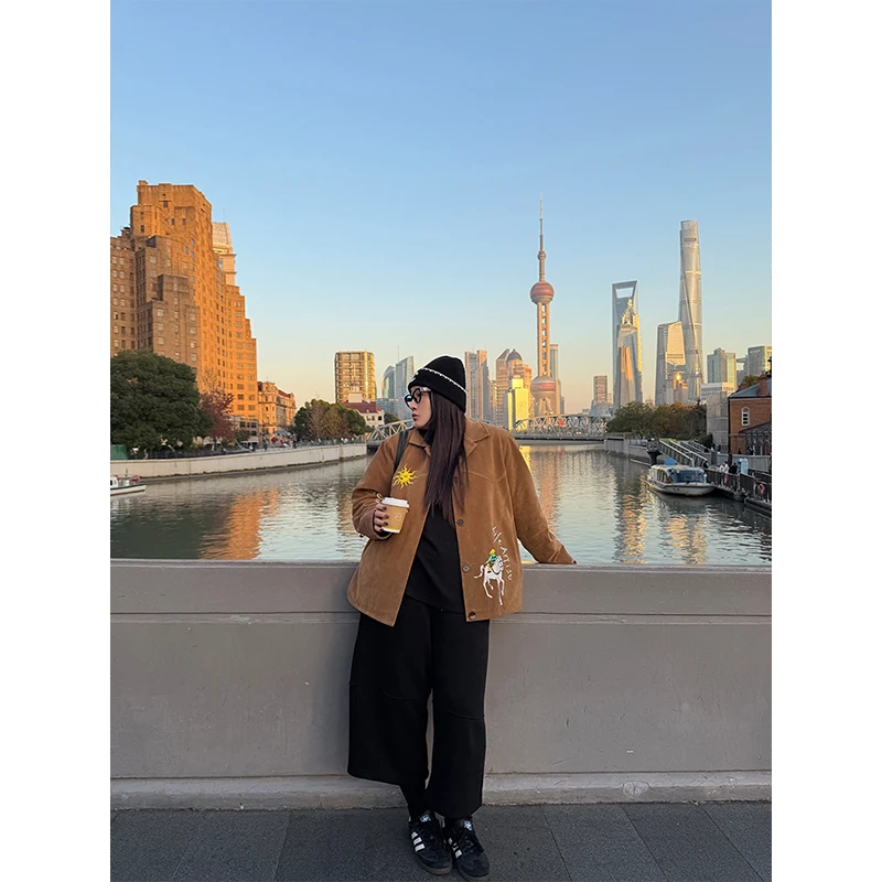 铅笔小鑫大码女装 复古阔腿遮肉显瘦垂感阔腿八分裤