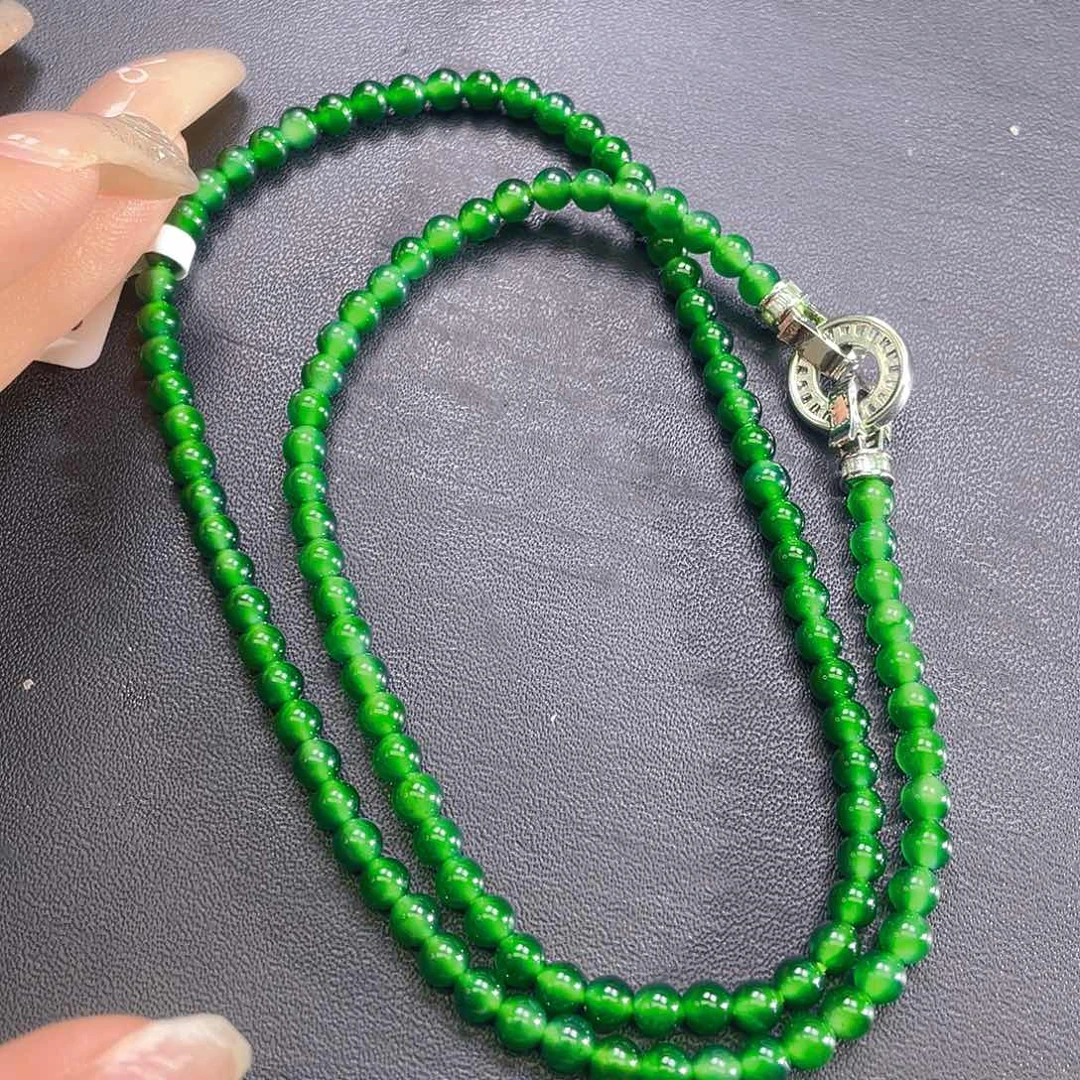 翡翠未镶嵌颈饰天然A货翡翠卡4