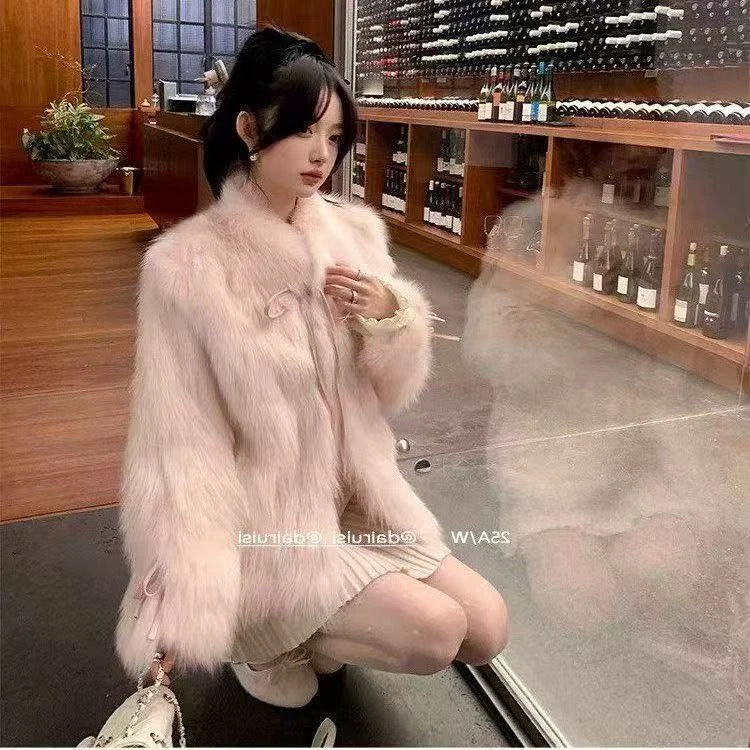 常规款可爱风厚款短外套网红冬季女装气质毛皮草