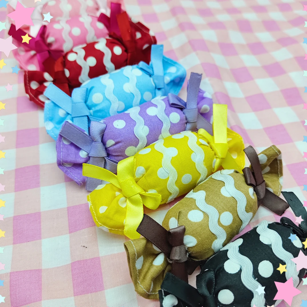 lolita波点糖果边夹蝴蝶结日常双马尾发卡可爱日系风刘海夹发饰