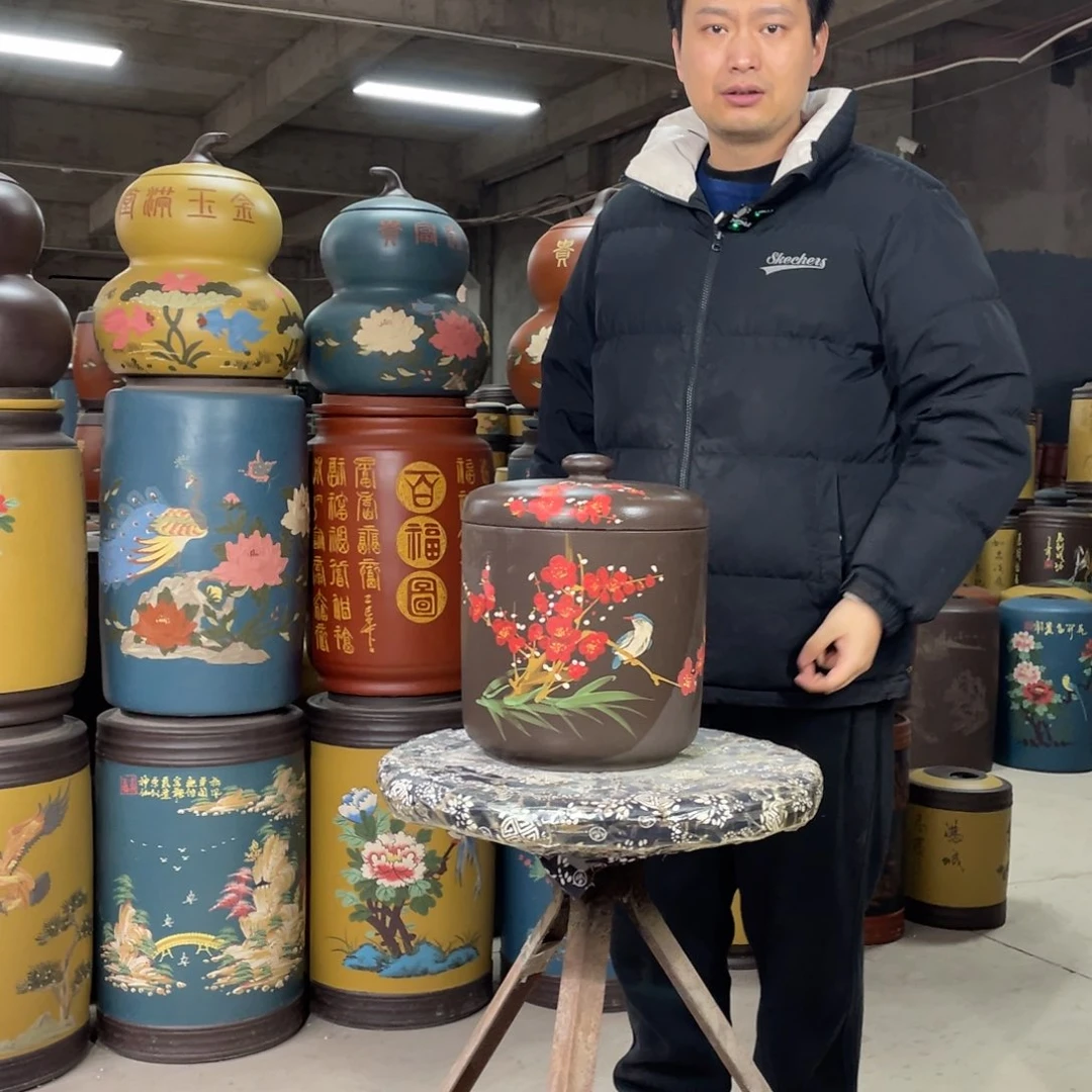 宜兴原矿紫砂茶叶罐