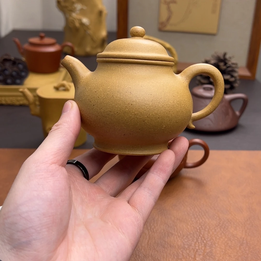 茶壶紫砂潘壶 黄金段 180cc