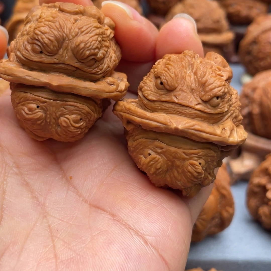 手串/手链核桃G*.金蝉蛤蟆头核桃雕刻核桃雕刻