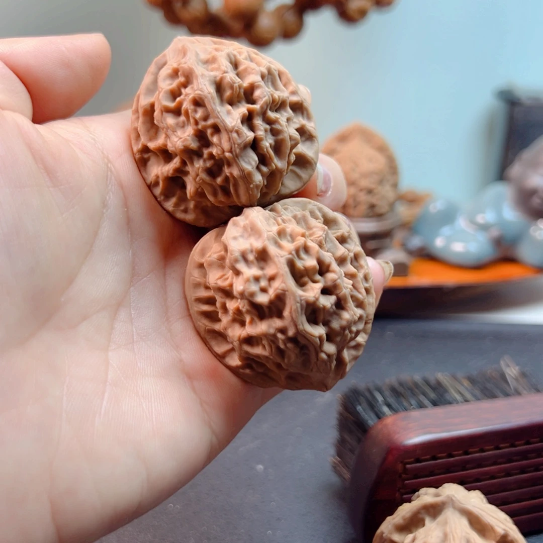 澄***澄把件文玩核桃水晶灯篓手把件