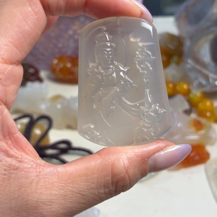 玛瑙/玉髓未镶嵌吊坠(不含链)