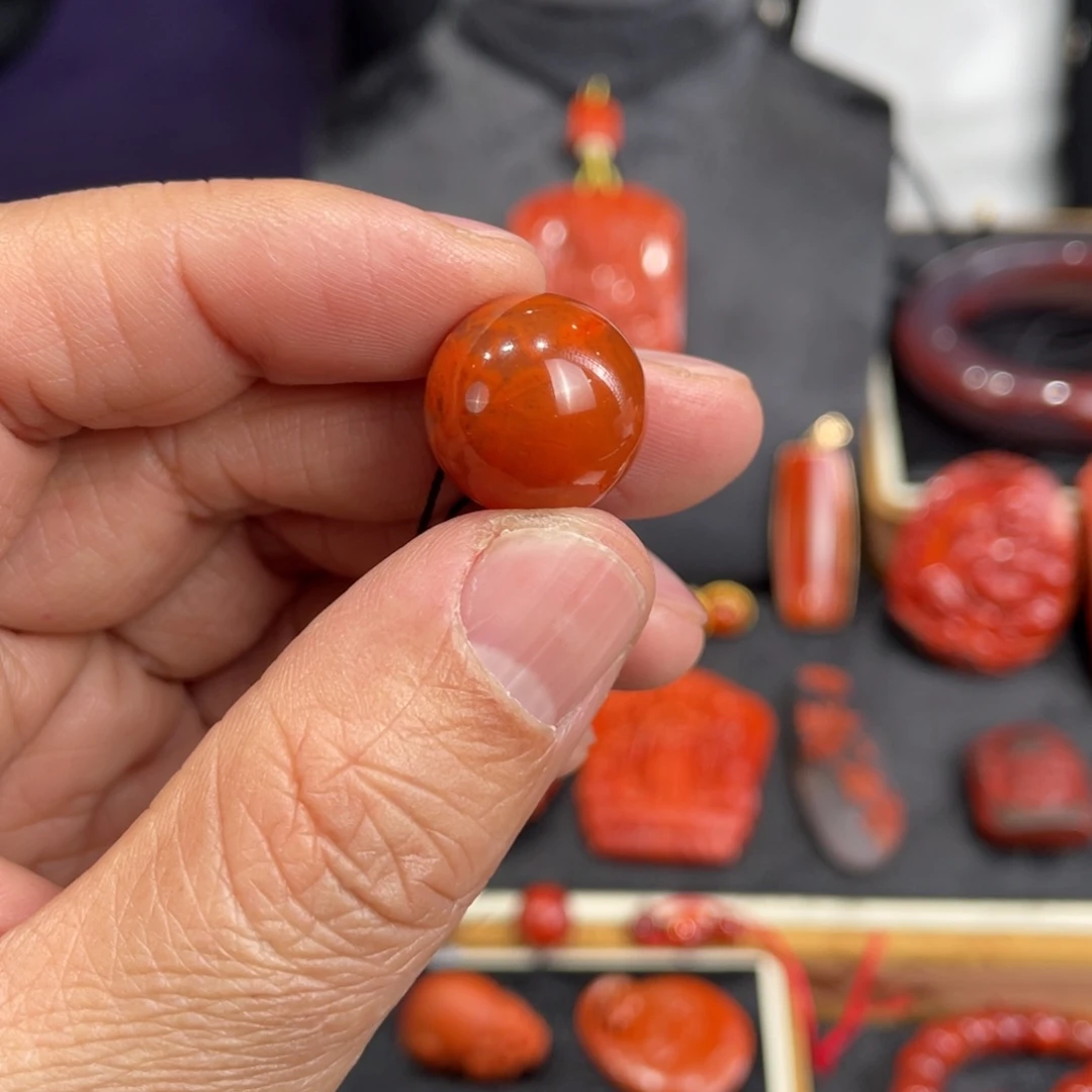 南红玛瑙未镶嵌单珠