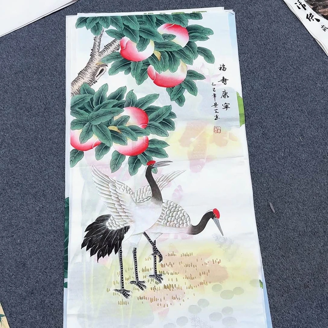 国画尺寸50X100手绘作品
