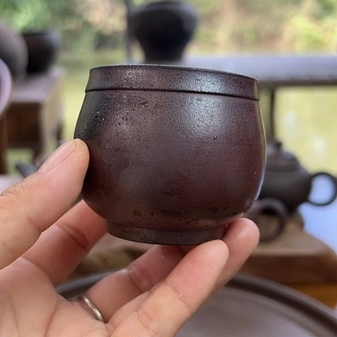 戬谷龙窑柴烧茶杯68