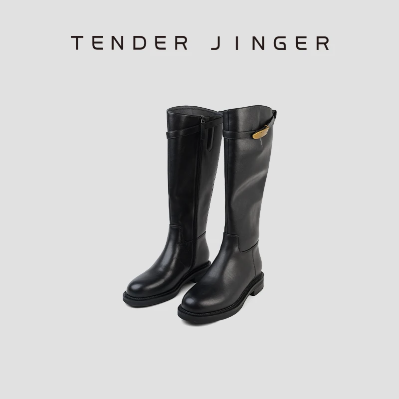Tender Jinger2025新款牛皮加绒长靴ZS1175/ZS1004