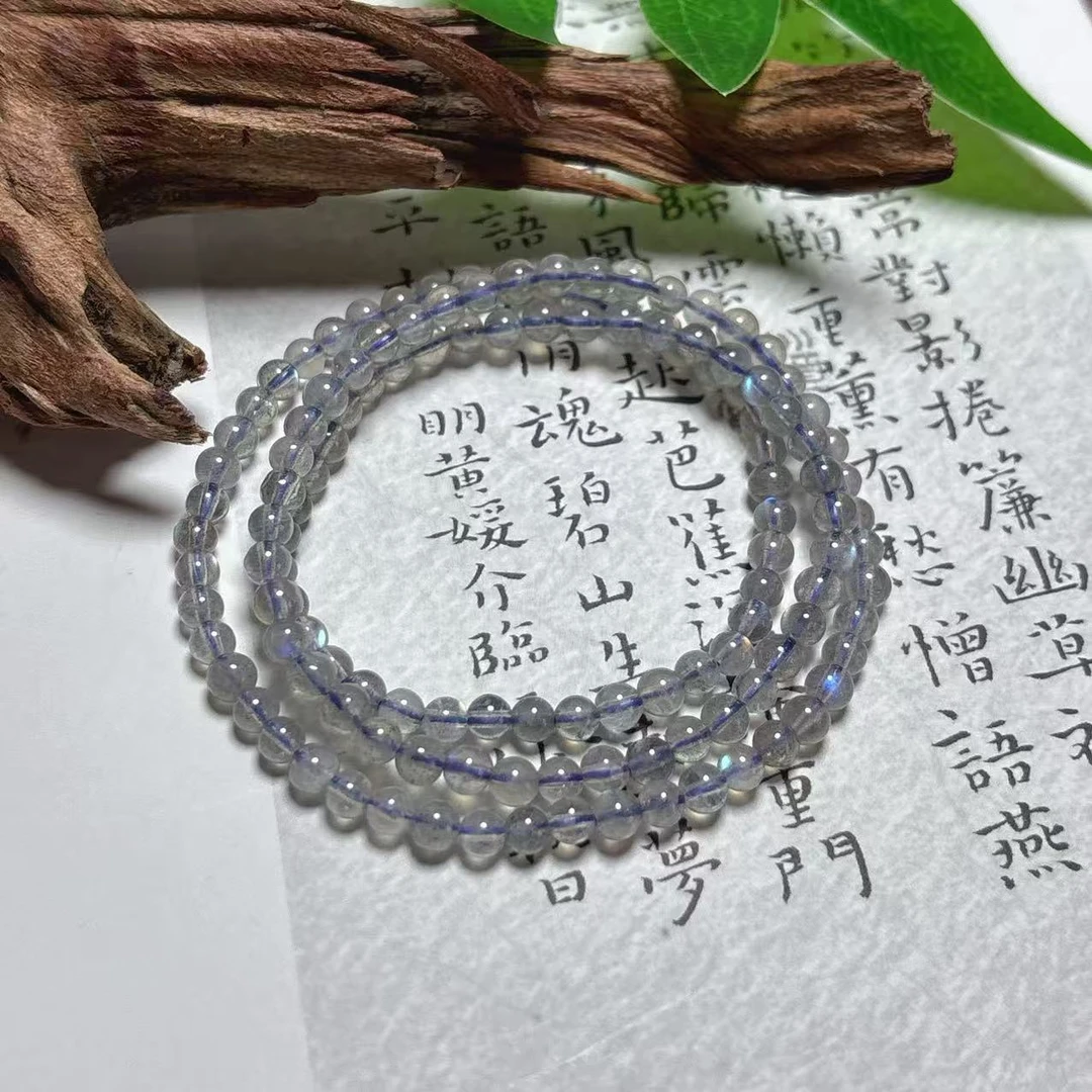 《铁头老猪》XYJ318月光石手串双圈约5mm多样性发其一