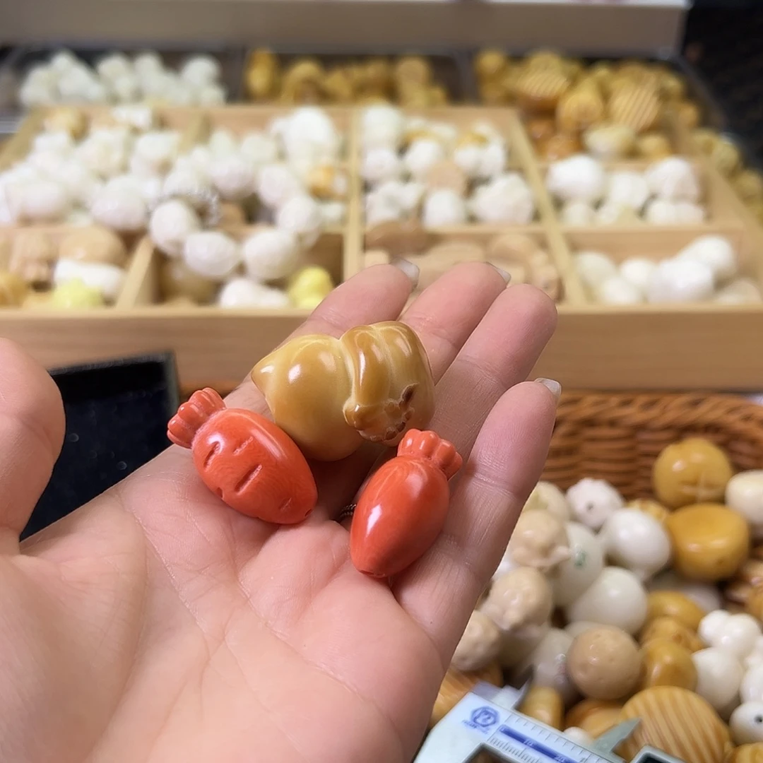 时***浅菩提根/象牙果手串瑕疵3颗有裂