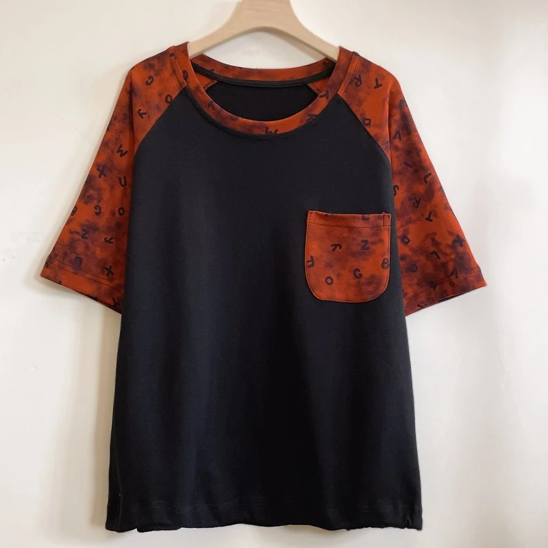 休闲短袖T恤时尚基础简约百搭舒适洋气女士2025夏季新款YX105157