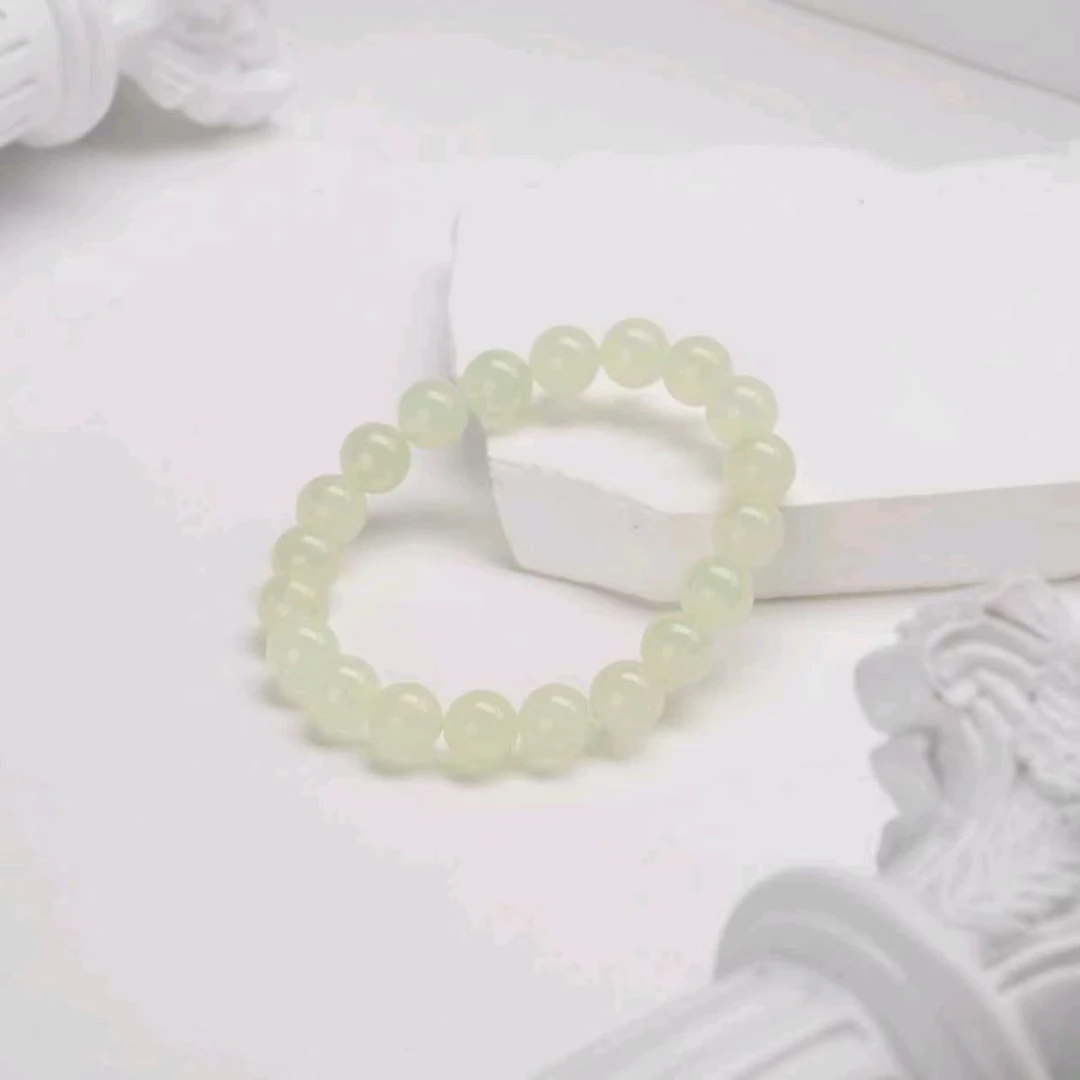 【普陀山欢喜】 和田玉手串（发货多样性一件）J10936