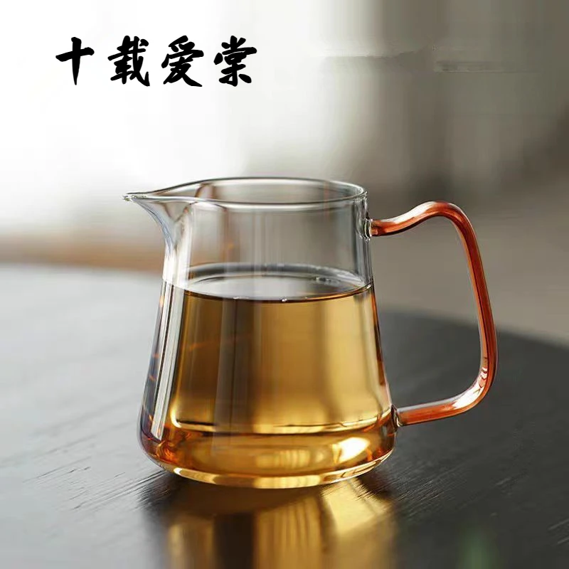 十载爱棠高硼硅直筒公道杯高档加厚家用高硼硅玻璃耐热公杯耐高温