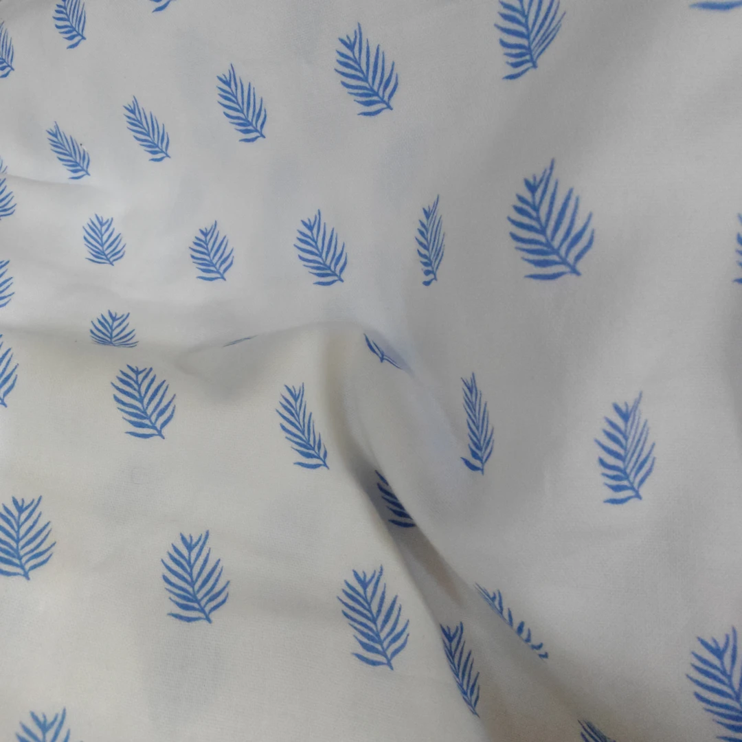 时代叶子细双层纱布布料