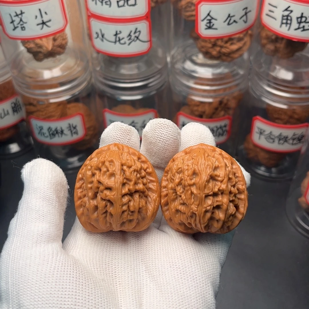 把件文玩核桃45精品红锦鲤