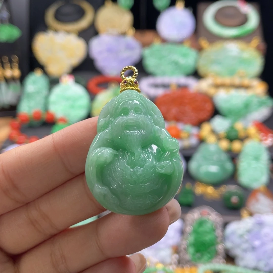 翡翠未镶嵌颈饰代编织