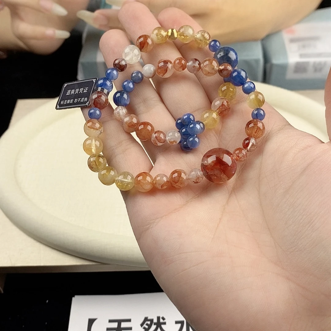 银S925镀金镶嵌手链水晶